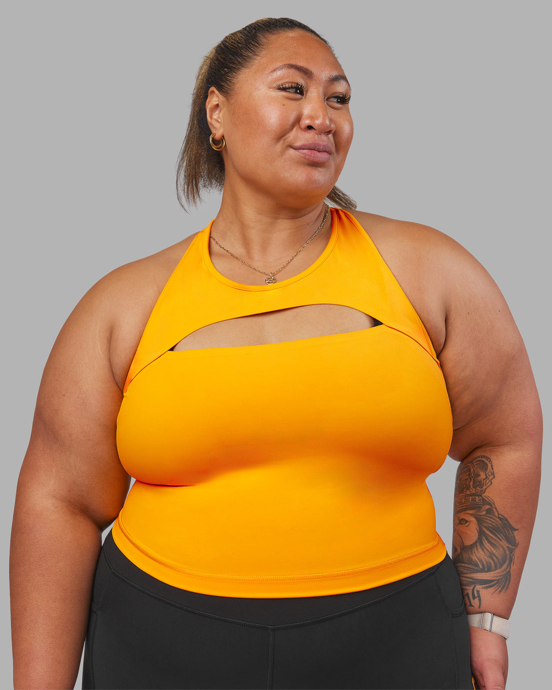Woman wearing Be Bold Performance Tank - Zinnia | Model:Lilz | Size:3XL