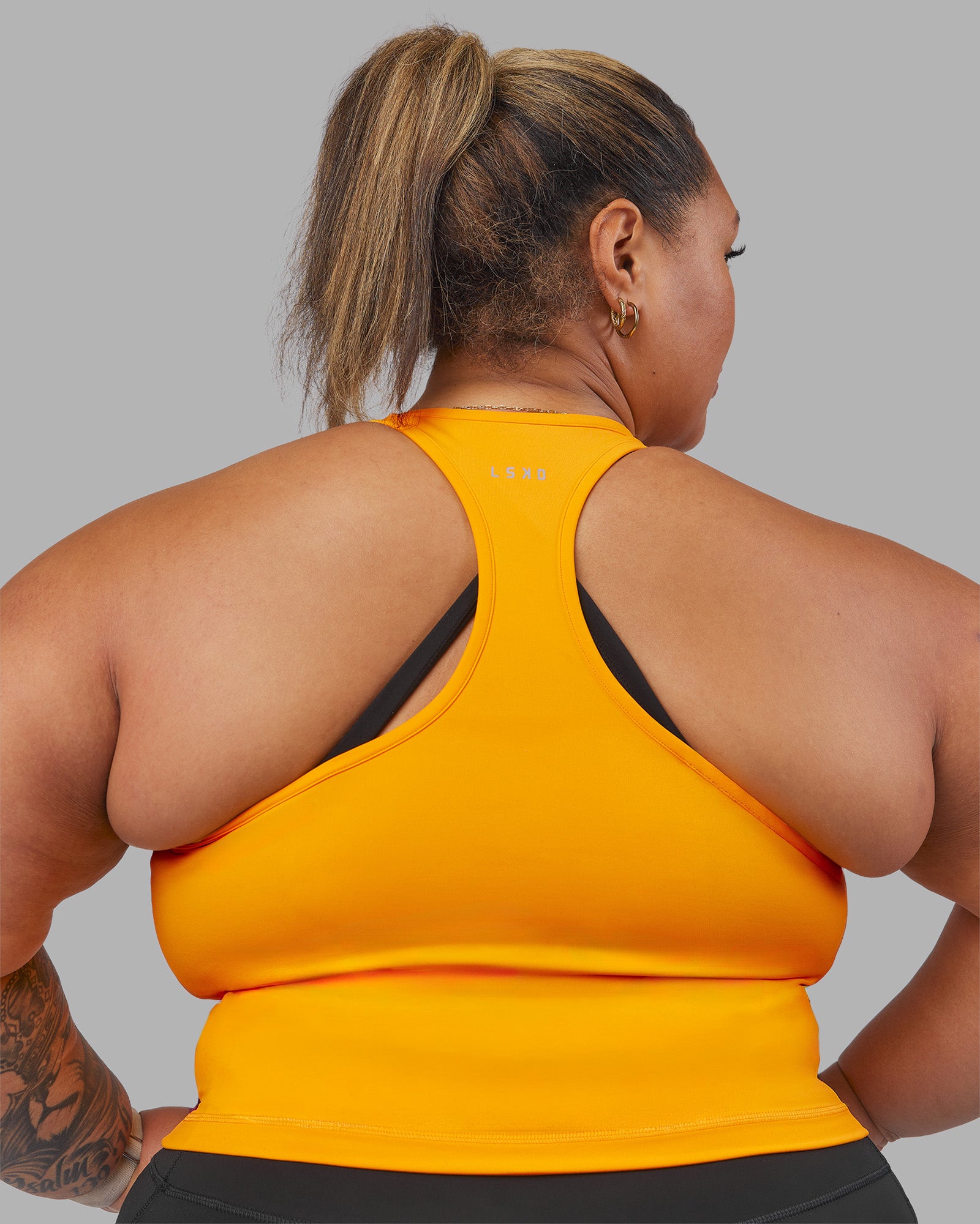 Woman wearing Be Bold Performance Tank - Zinnia | Model:Lilz | Size:3XL