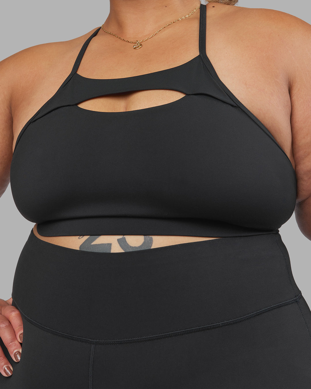 Woman wearing Be Bold Sports Bra - Black | Model:Lilz | Size:3XL