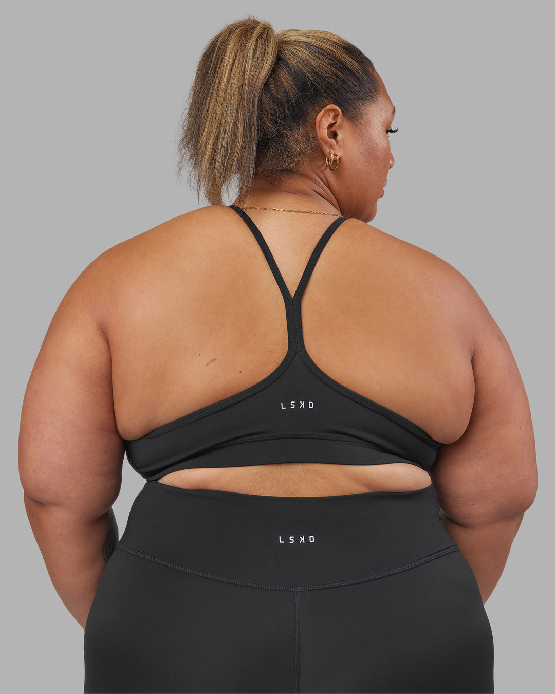 Woman wearing Be Bold Sports Bra - Black | Model:Lilz | Size:3XL