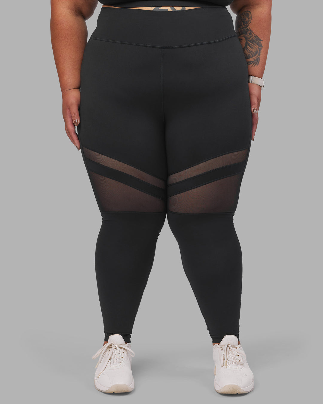 Woman wearing Be Bold Ultra High-Rise Full Length Legging - Black | Model:Lilz | Size:3XL