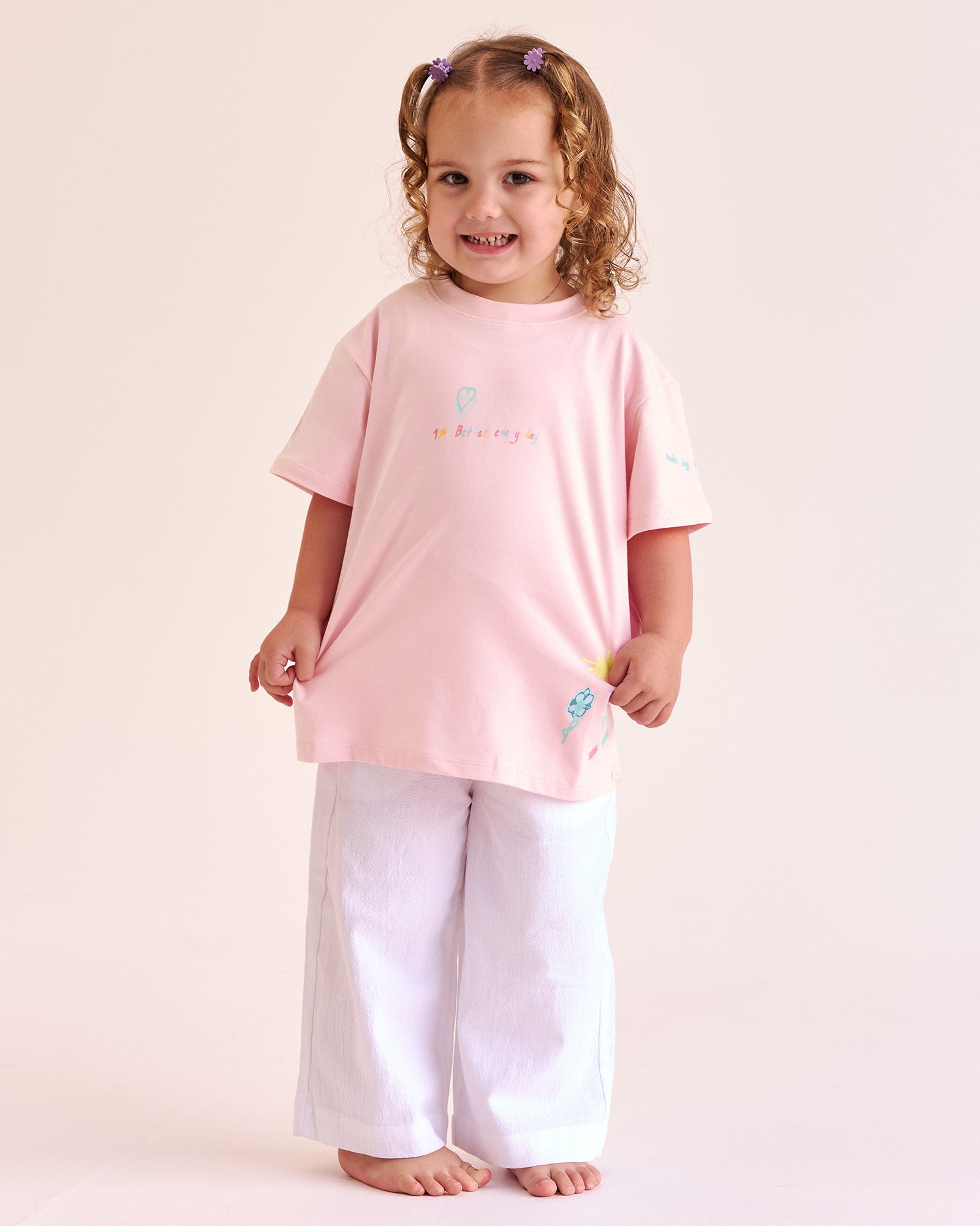 トップス Ans Dotsloevner FRILLED TINY TEE / PINK little sunny bite (リトルサニーバイト)little sunny bite Disney