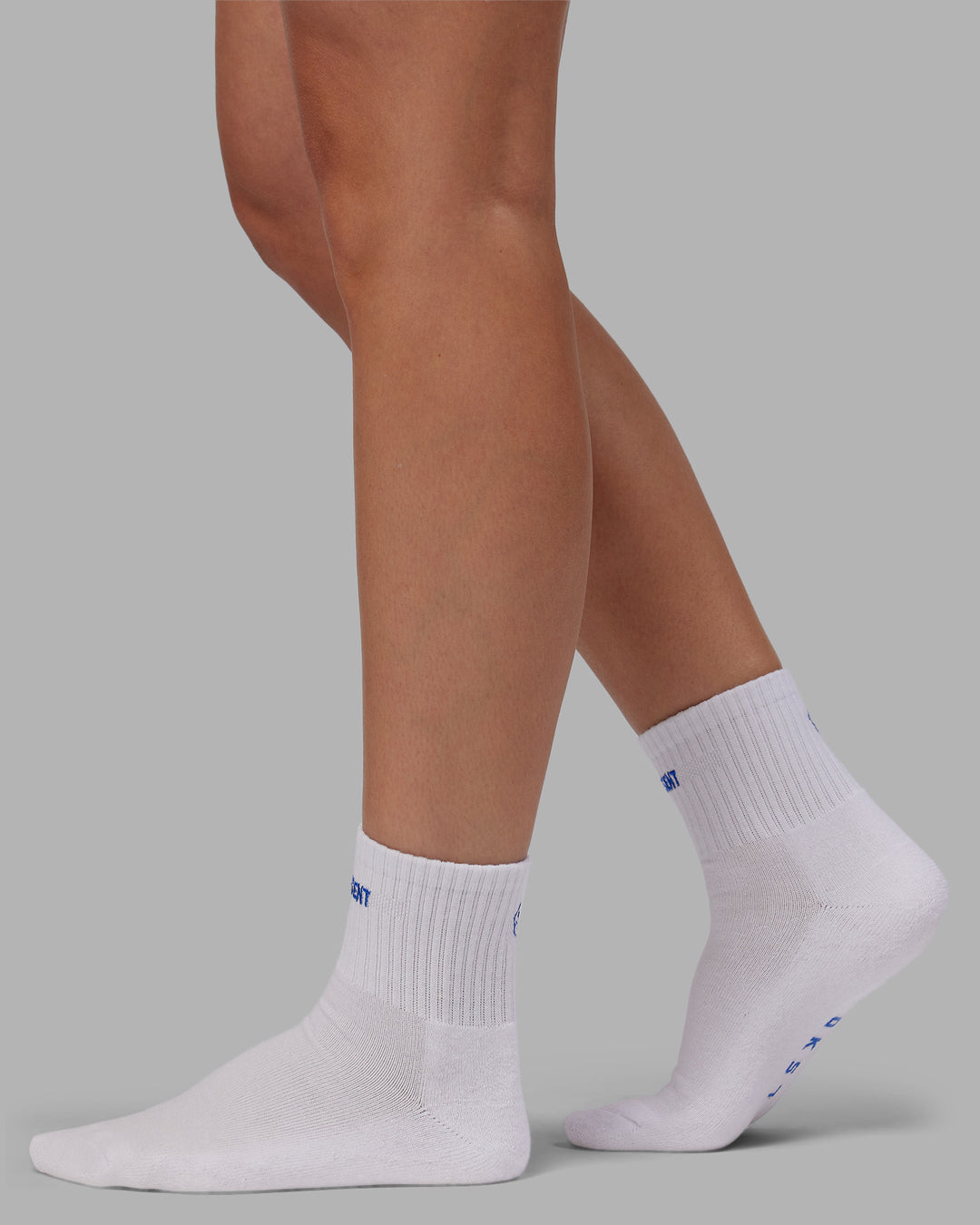 Abs Be Present Quarter Socks - White-Power Cobalt