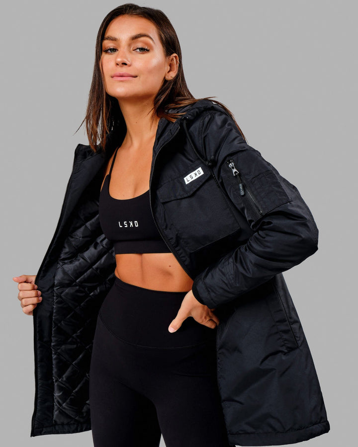 Woman wearing Auxiliary Jacket - Black