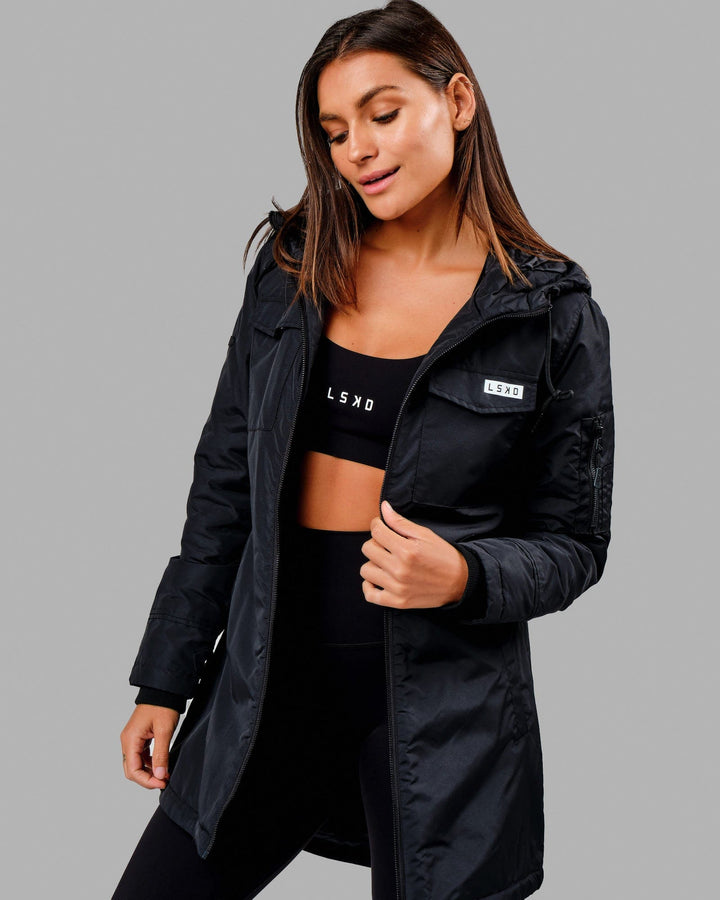 Woman wearing Auxiliary Jacket - Black