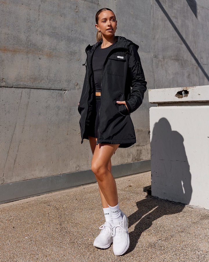 Woman wearing Auxiliary Jacket - Black