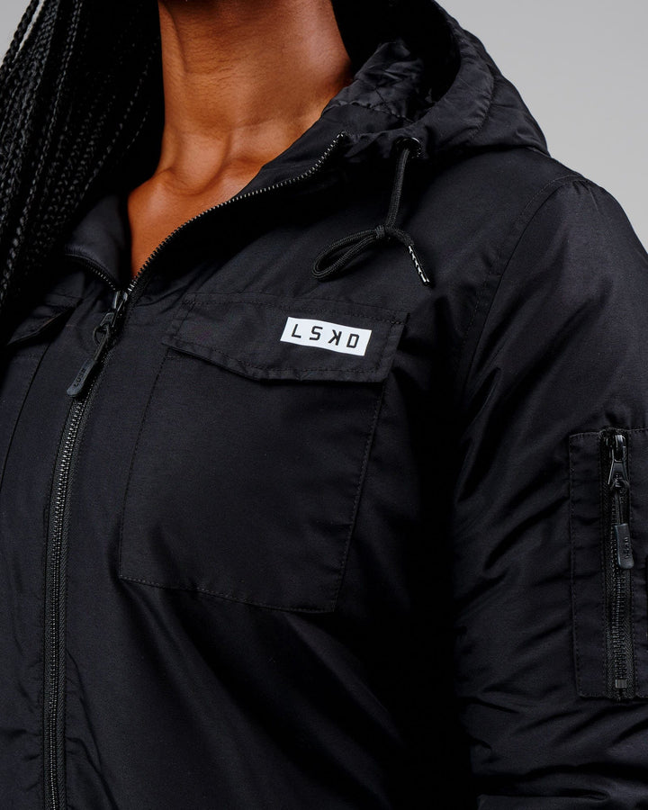 Woman wearing Auxiliary Jacket - Black