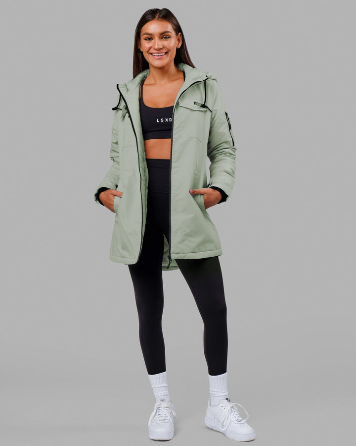 Woman wearing Auxiliary Jacket - Desert Sage