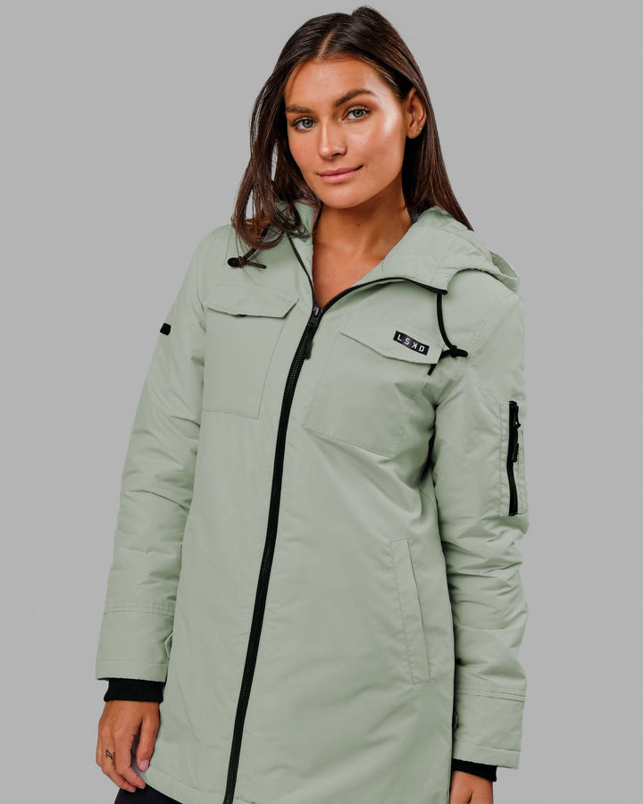 Woman wearing Auxiliary Jacket - Desert Sage