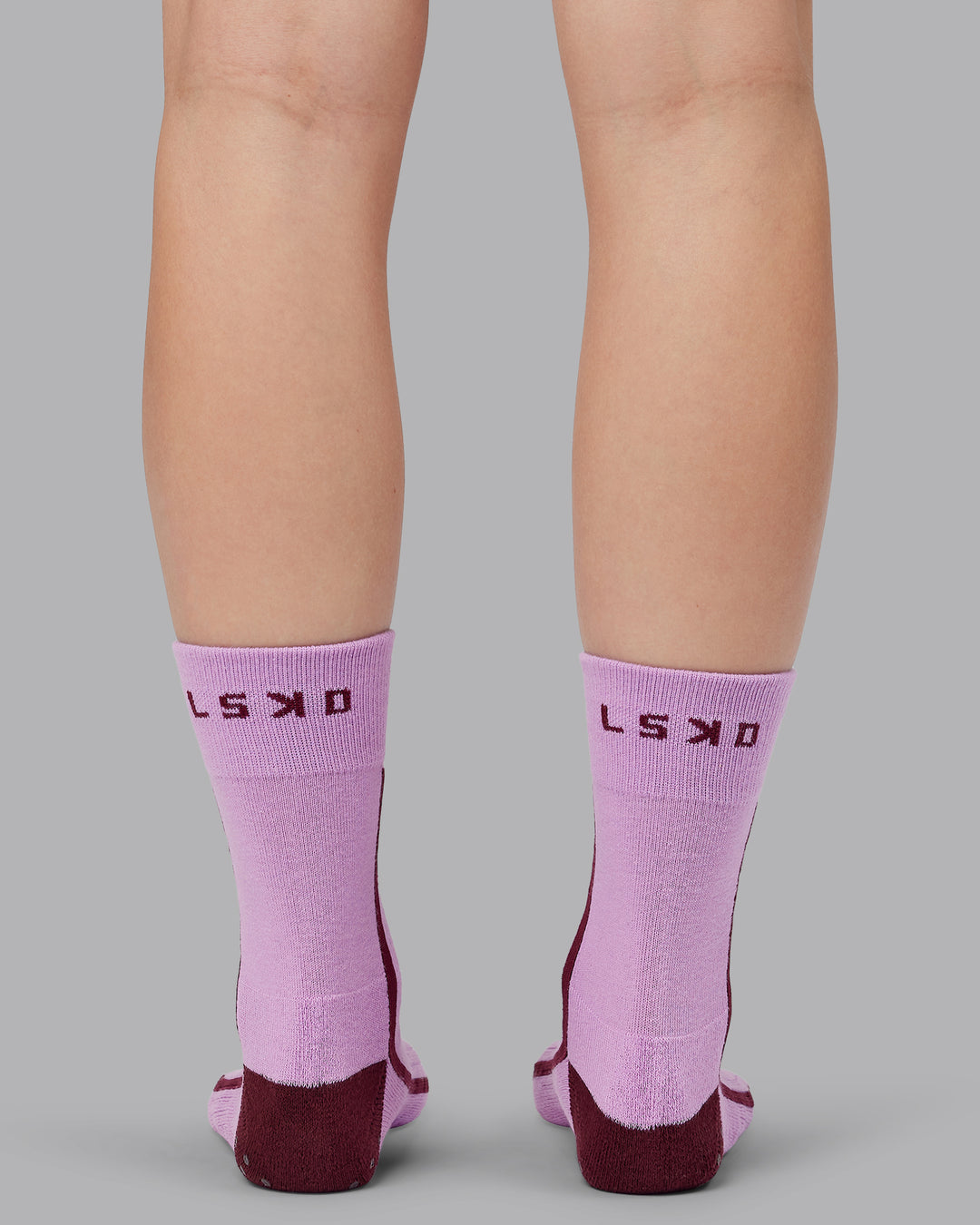 Woman wearing Bend Crew Pilates Grip Socks - Light Violet