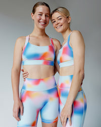 Women wearing Advance Sports Bra - Rainbow Shade | Model:Both | Size:Duo