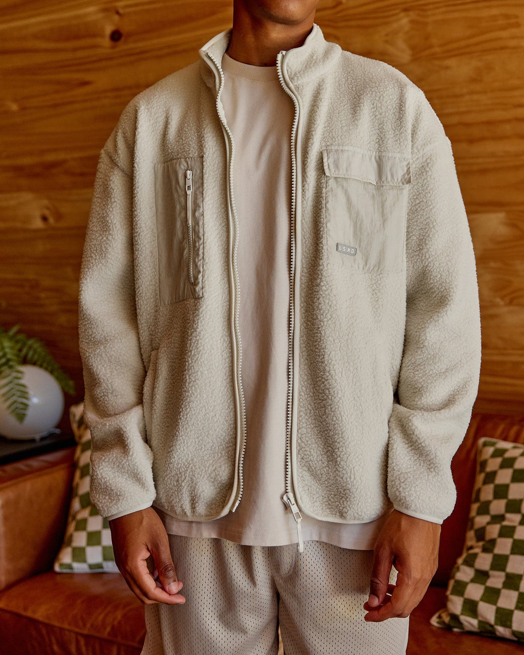 Man wearing Alpine Jacket - Bone
