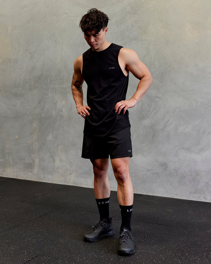 Man wearing PimaFLX Tank - Black