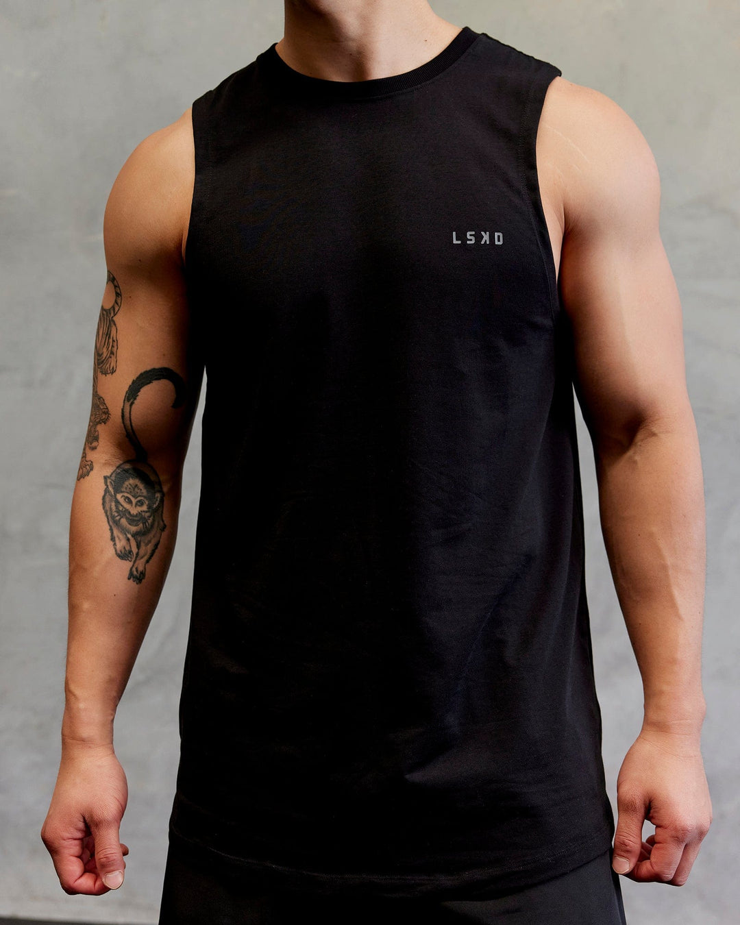 Man wearing PimaFLX Tank - Black