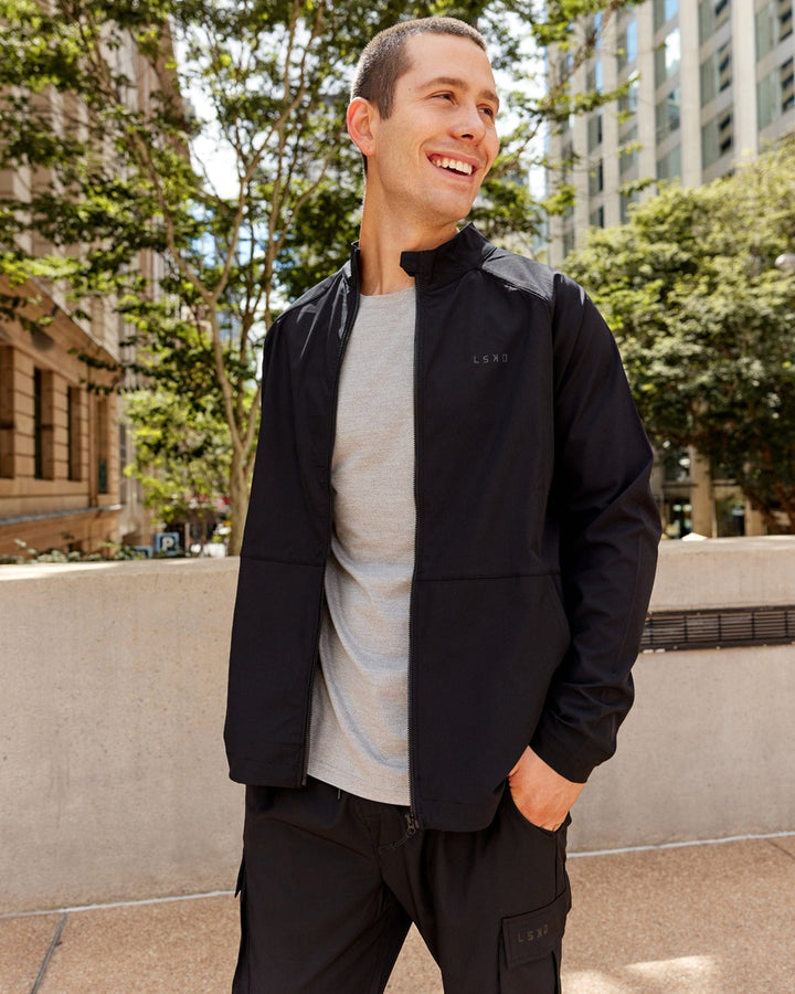Man wearing Energy Stretch Performance Jacket - Black