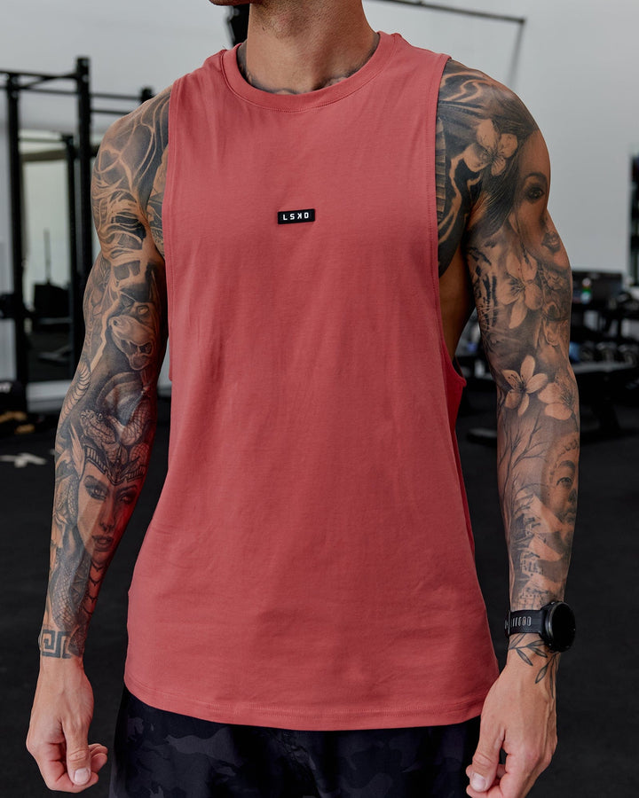 Fundamental FLXCotton Drop Arm Tank - Mineral Red