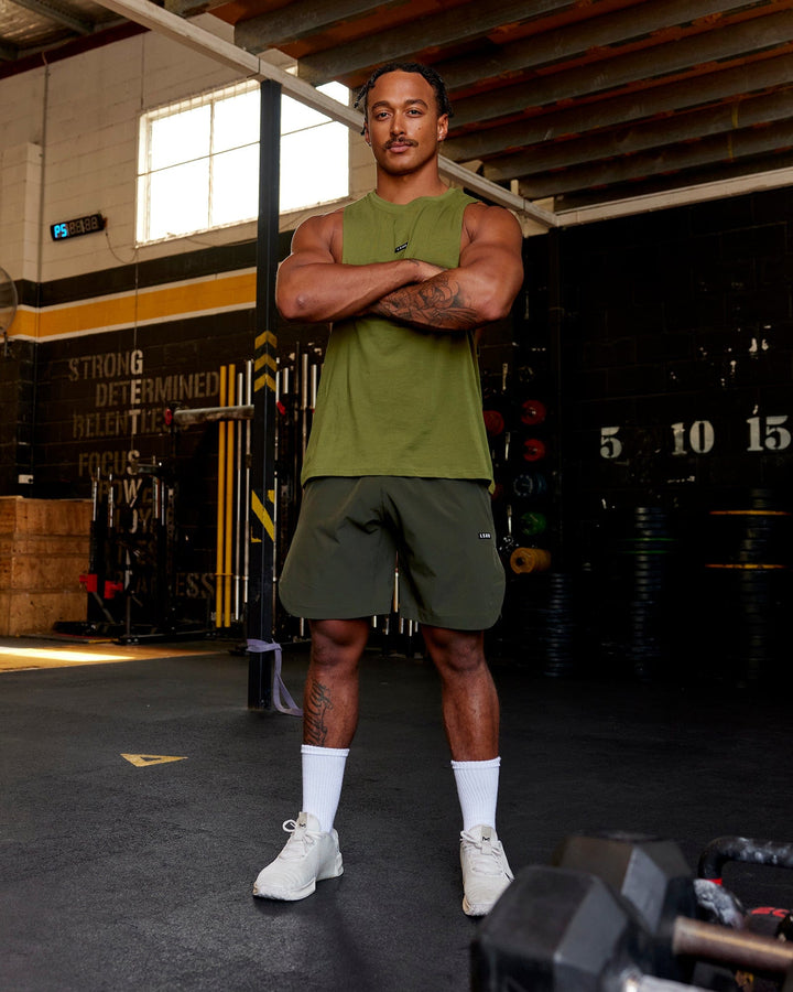 Fundamental FLXCotton Drop Arm Tank - Moss