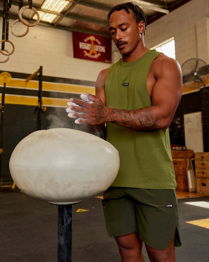 Fundamental FLXCotton Drop Arm Tank - Moss