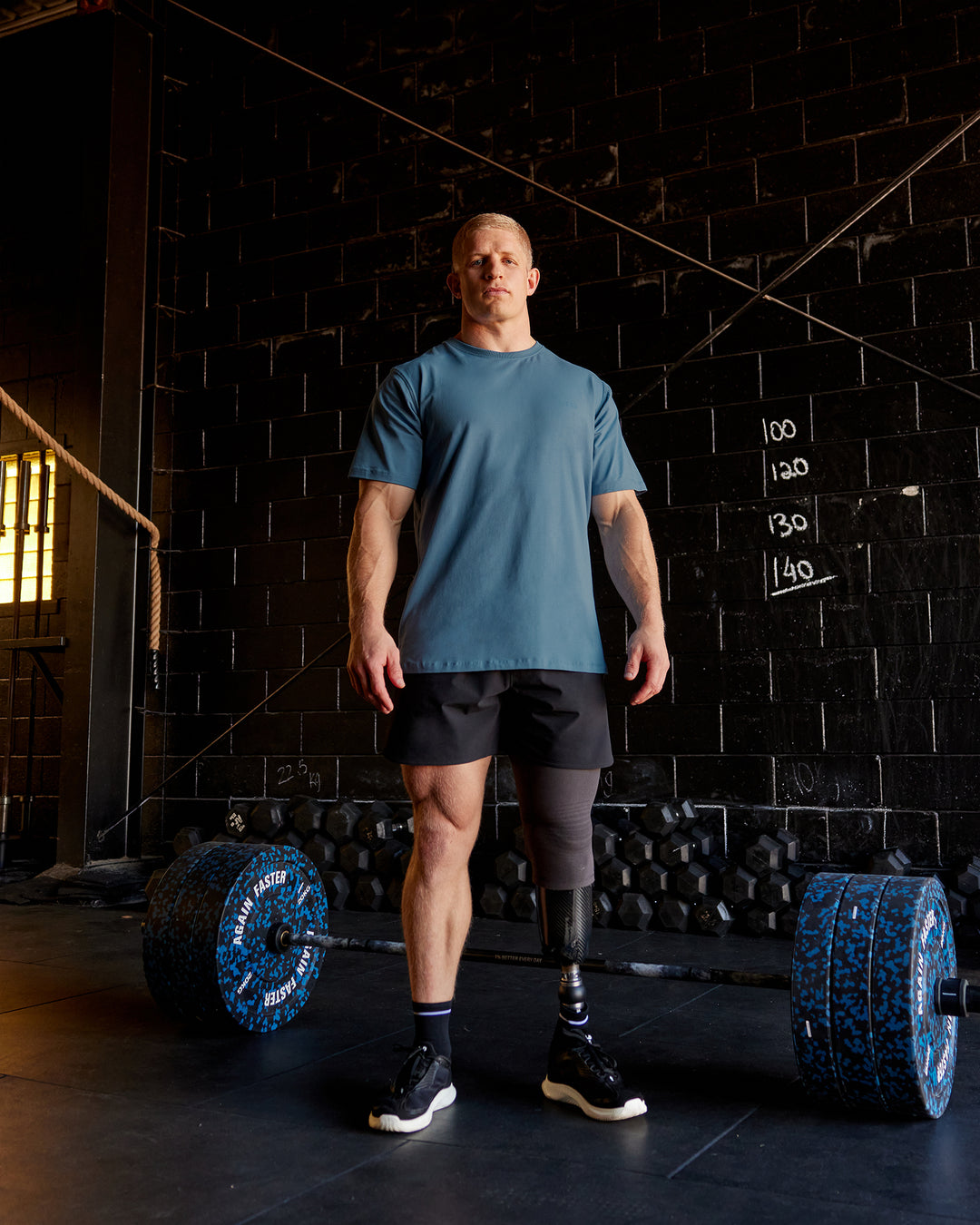 Man wearing Lift 6&quot; Performance Shorts - Black-Reflective
