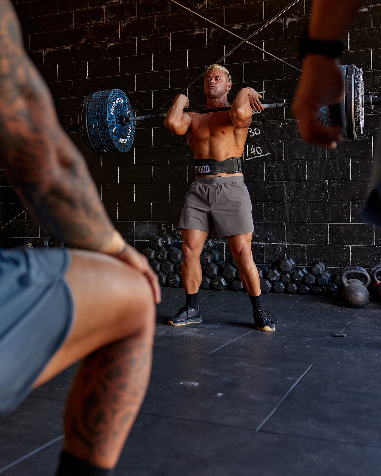 Man wearing Lift 6" Performance Shorts - Storm Front
