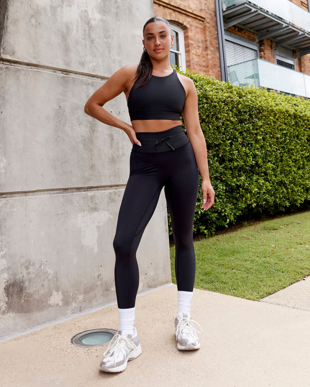 Woman wearing Resistance Ultra High-Rise Full Length Legging - Black
