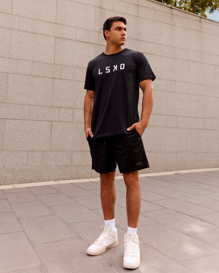Structure Tee - Black-White