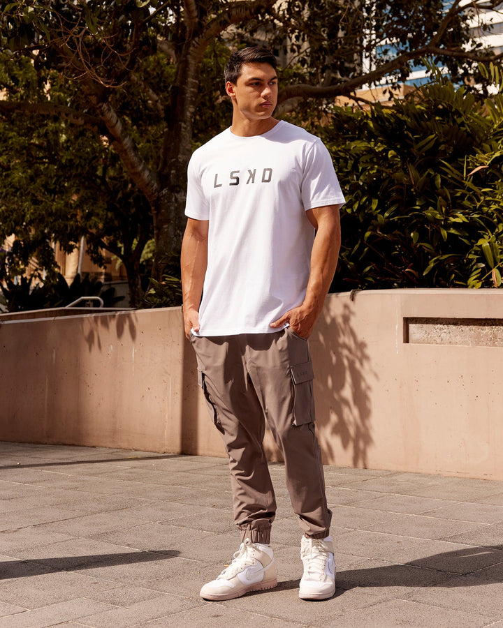 Structure Tee - White-Black