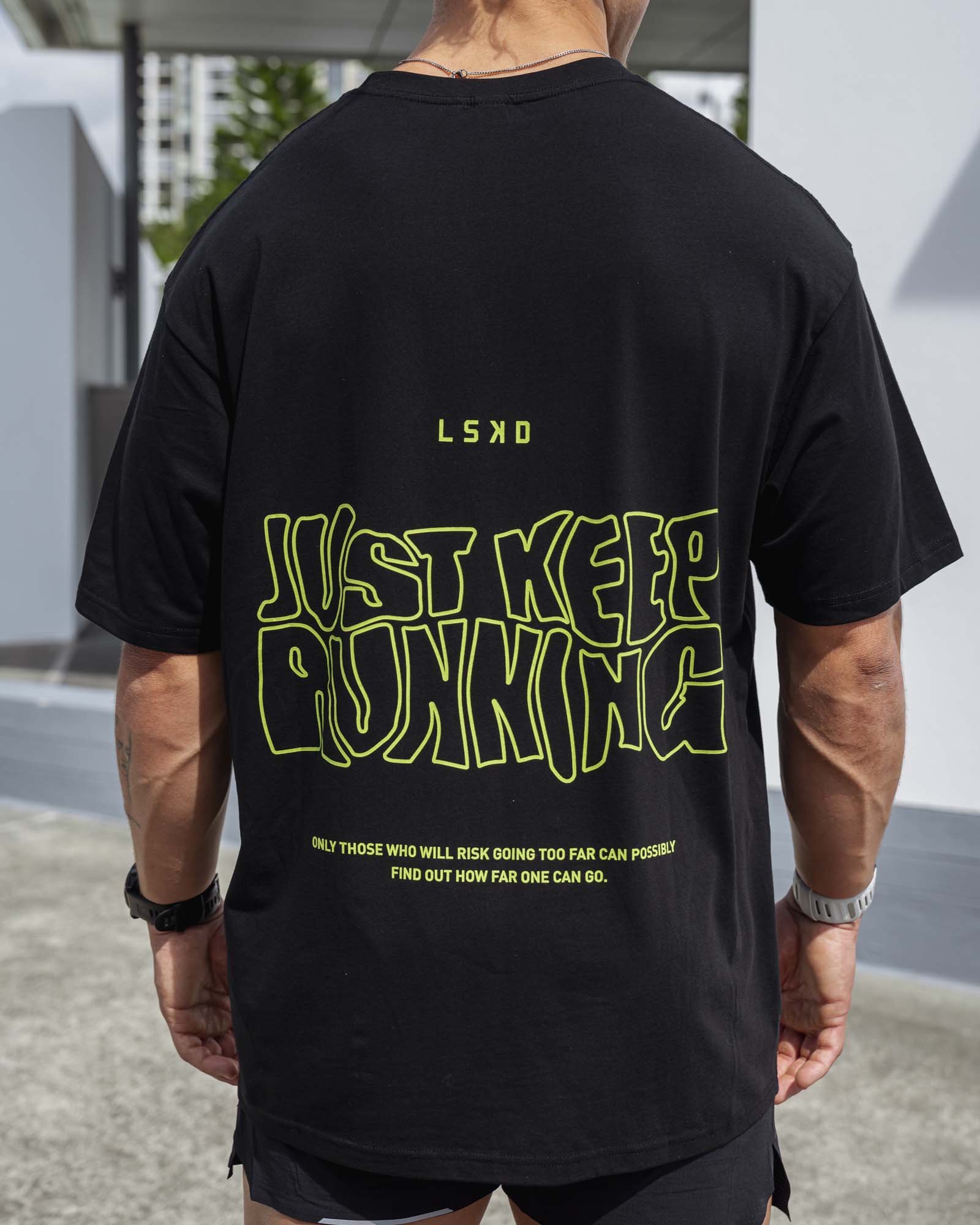 Black and volt green shirt outlet