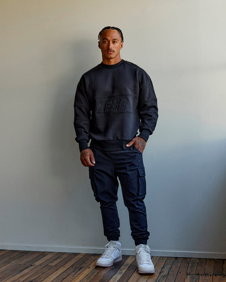 Unisex Slam Sweater Oversize - Black-Black