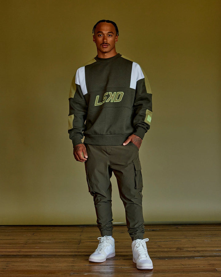 Unisex Slam Sweater Oversize - Forest Night-Moss Stone