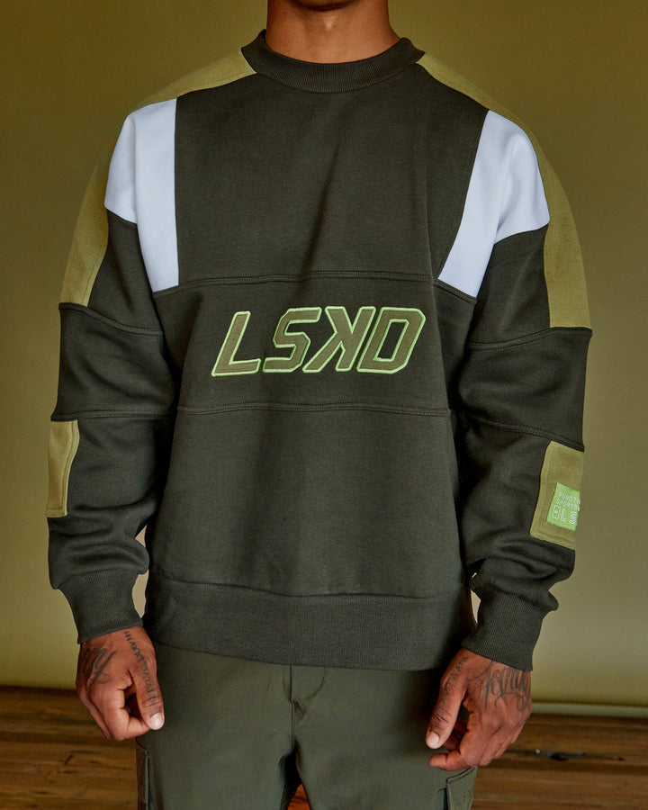 Unisex Slam Sweater Oversize - Forest Night-Moss Stone