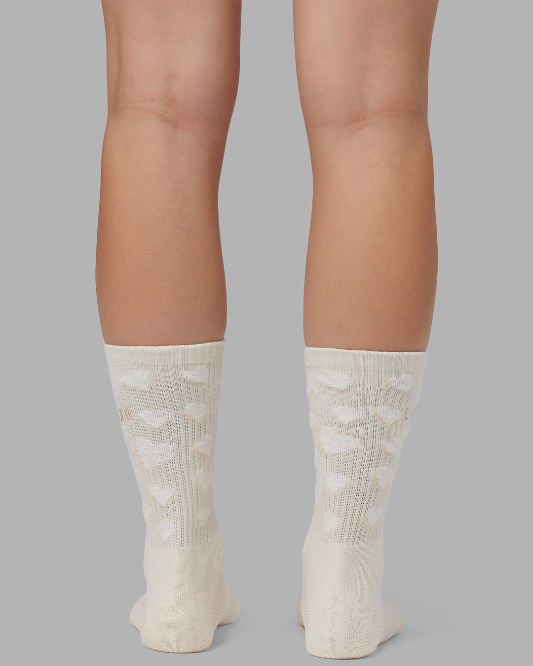 Cupid Crew Socks - Off White-White