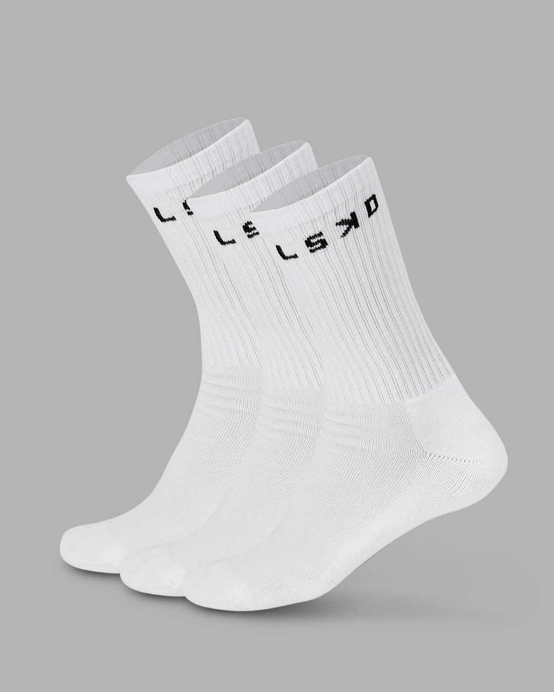 Daily 3 Pack Crew Sock - White