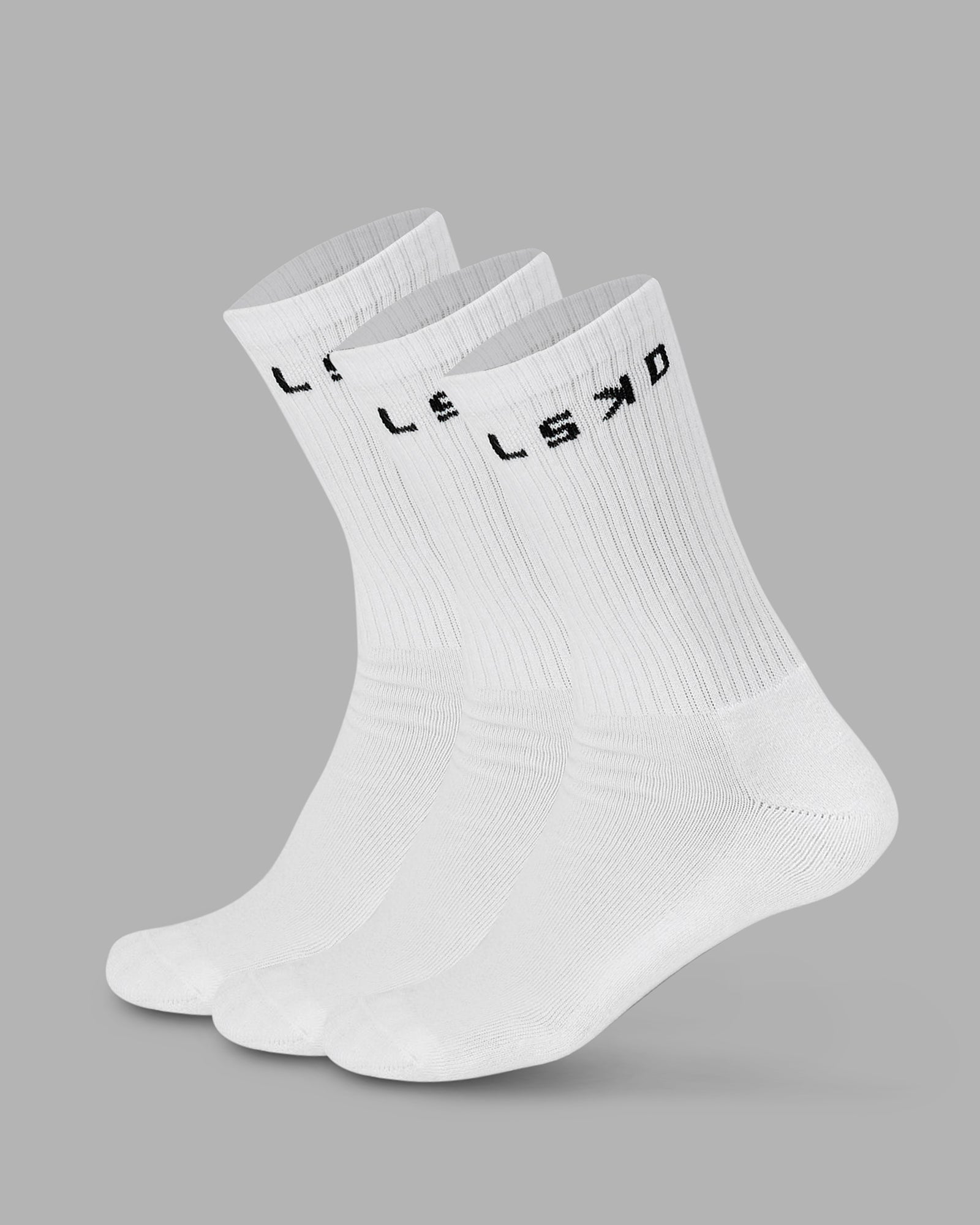 Daily 3 Pack Crew Sock - White