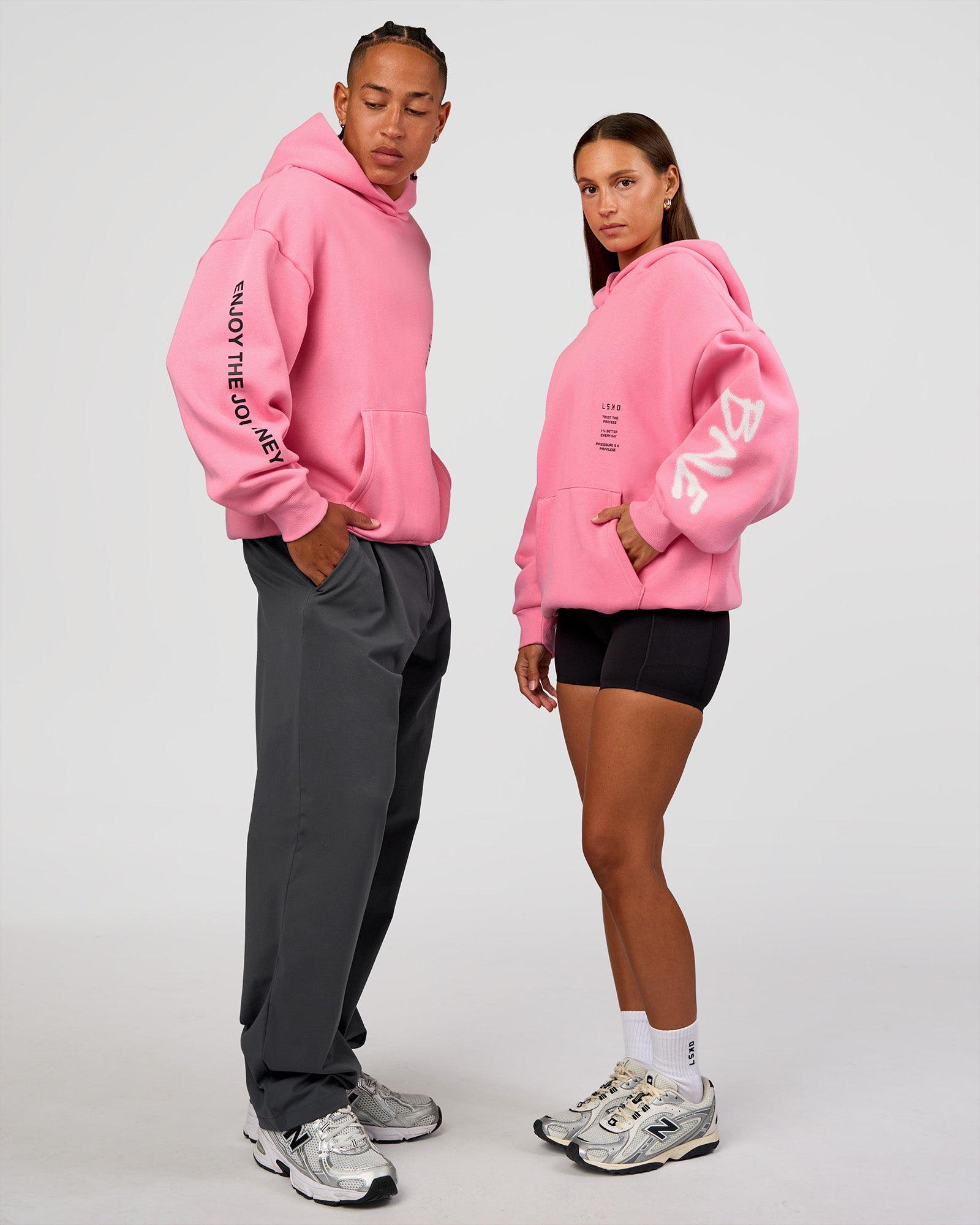 CFT BNE 26 Unisex Oversized Hoodie - Candy Pink-Black | LSKD
