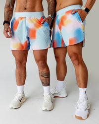 Duo wearing Lift 6" Short - Rainbow Shade Print | Model:Both | Size:Duo