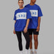 Duo wearing Unisex Aligned Heavyweight Tee Oversize - Power Cobalt