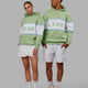 Duo wearing Unisex Aligned Hoodie Oversize - Green Fig