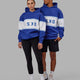 Duo wearing Unisex Aligned Hoodie Oversize - Power Cobalt