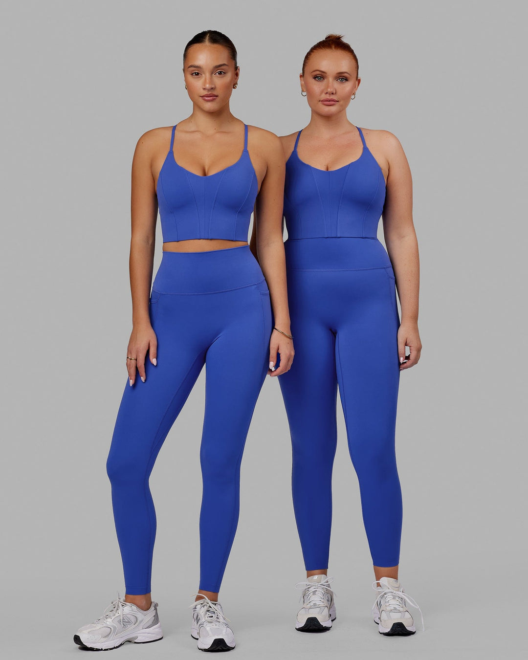 Woman wearing Elixir Ultra High-Rise Full Length Legging Pockets - Power Cobalt