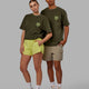 Duo wearing Good Times Heavyweight Tee Oversize - Forest Night-Mint