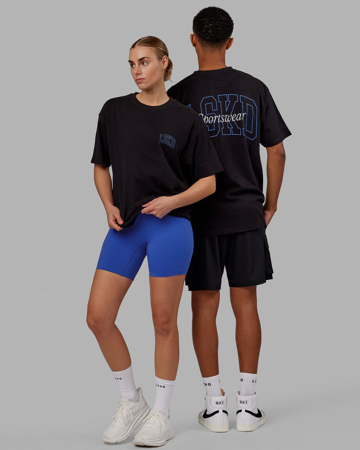 Duo wearing Unisex Guild Heavyweight Tee Oversize - Black
