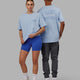 Duo wearing Unisex Guild Heavyweight Tee Oversize - Windsurfer