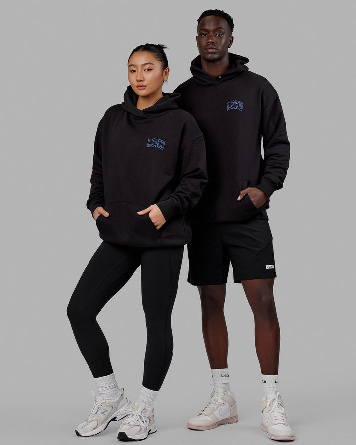 Duo wearing Unisex Guild Hoodie Oversize - Black