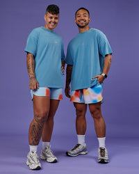 Duo wearing Lift 6" Short - Rainbow Shade Print | Model:Both | Size:Duo