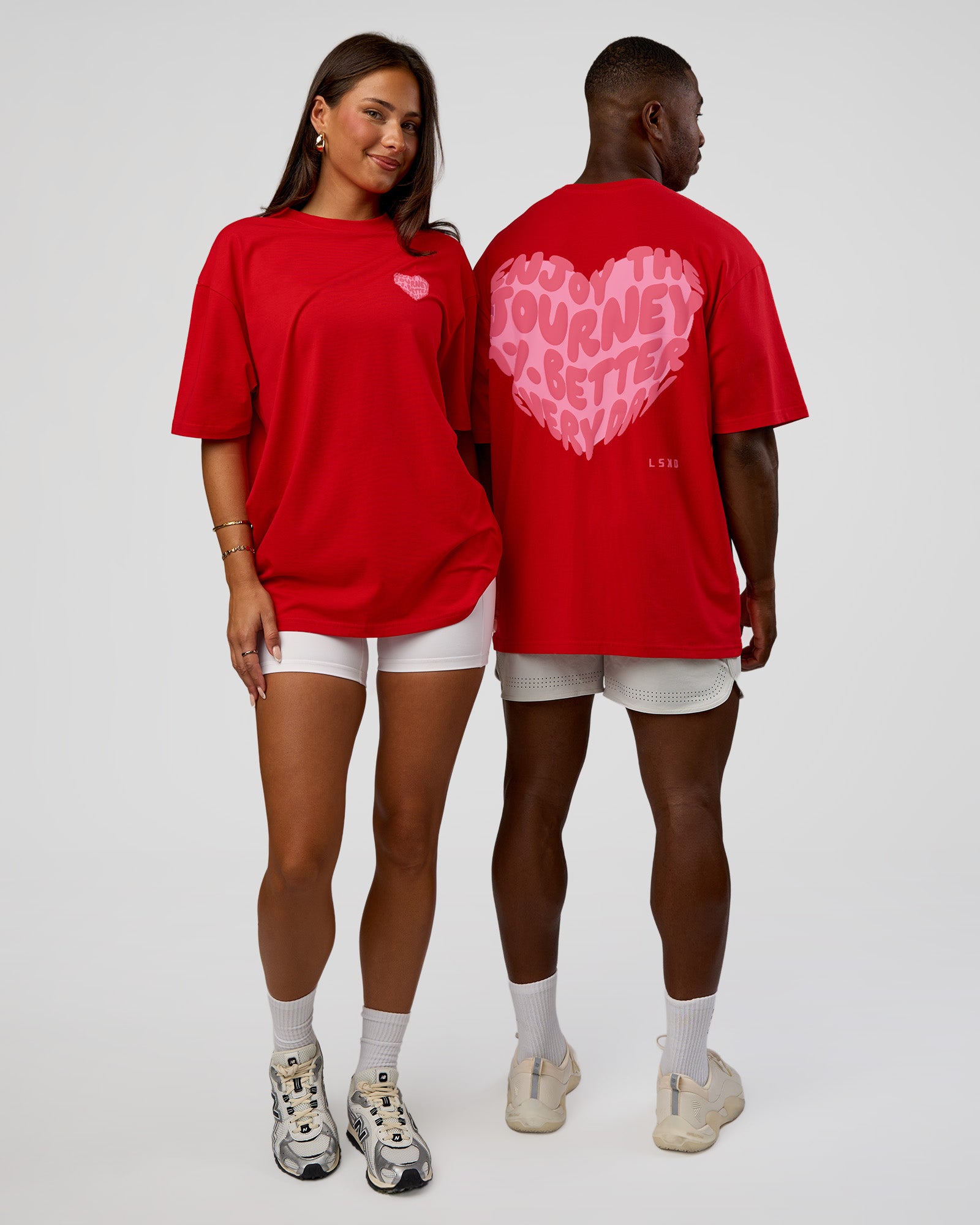 love from love Love the Journey FLXCotton Oversized Tee - Flame-Candy Pink | LSKD