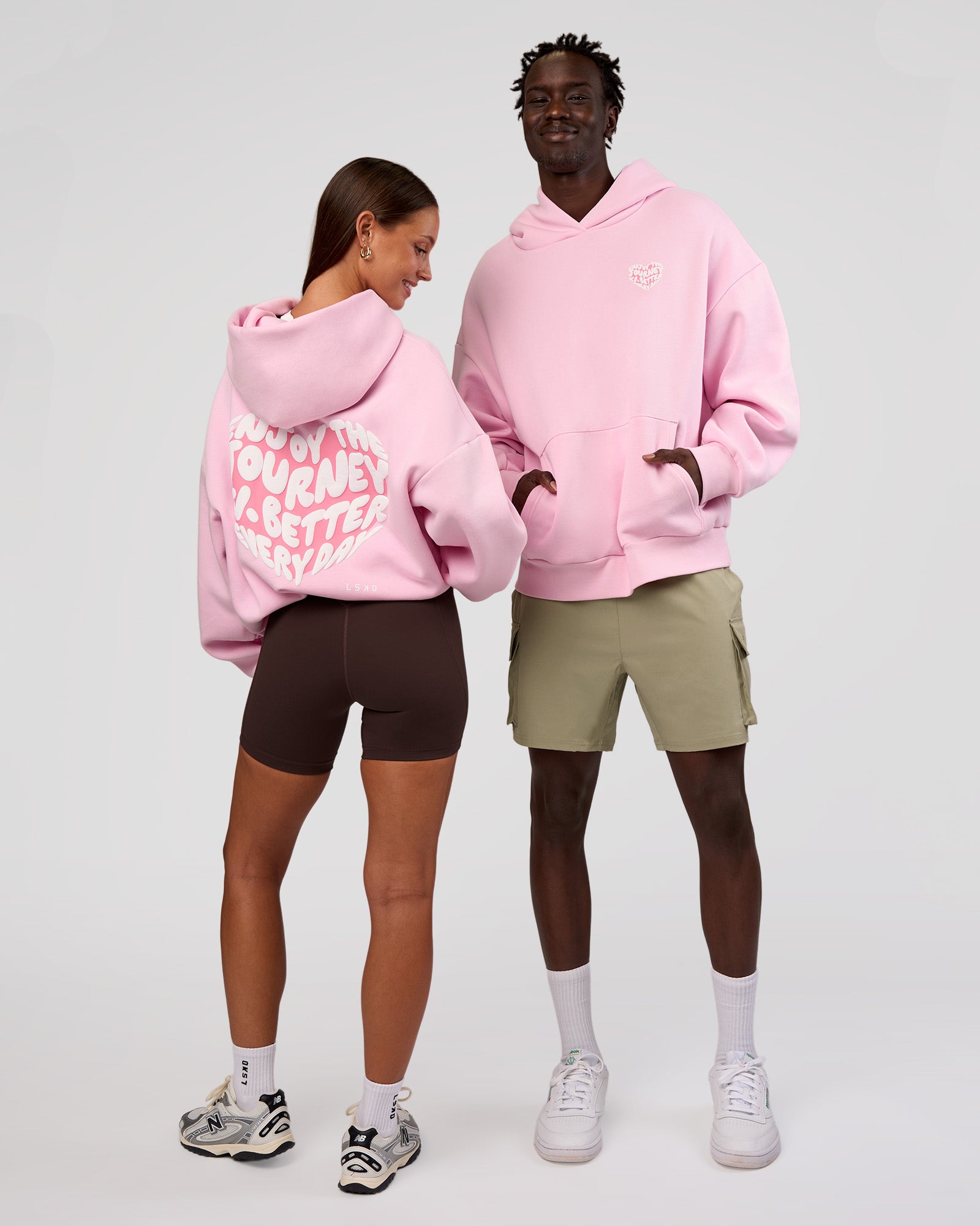 Love The Journey Unisex Oversized Hoodie in Marshmallow-White | LSKD