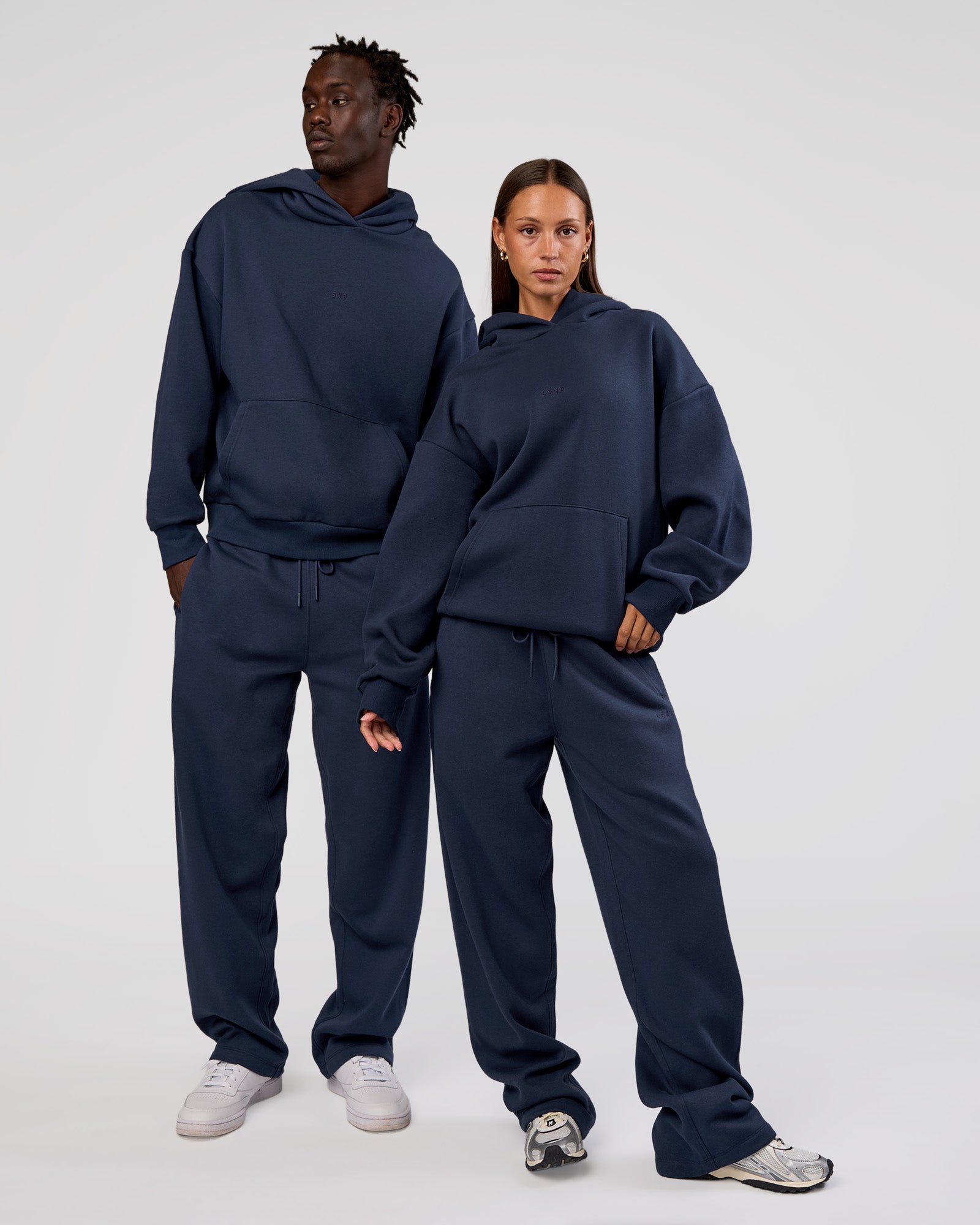 Duo wearing MVP Straight Leg Pant - Future Navy | Model:Both | Size:Duo