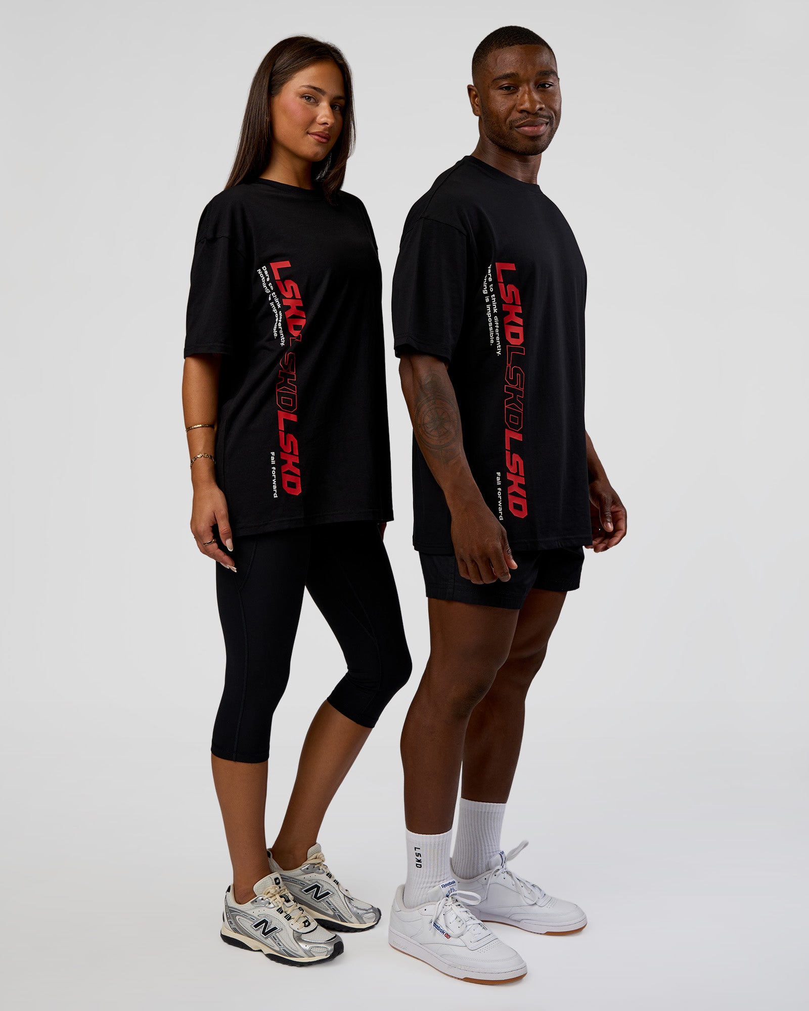 Nothing Is Impossible FLXCotton Oversized Tee - Black-Flame | LSKD