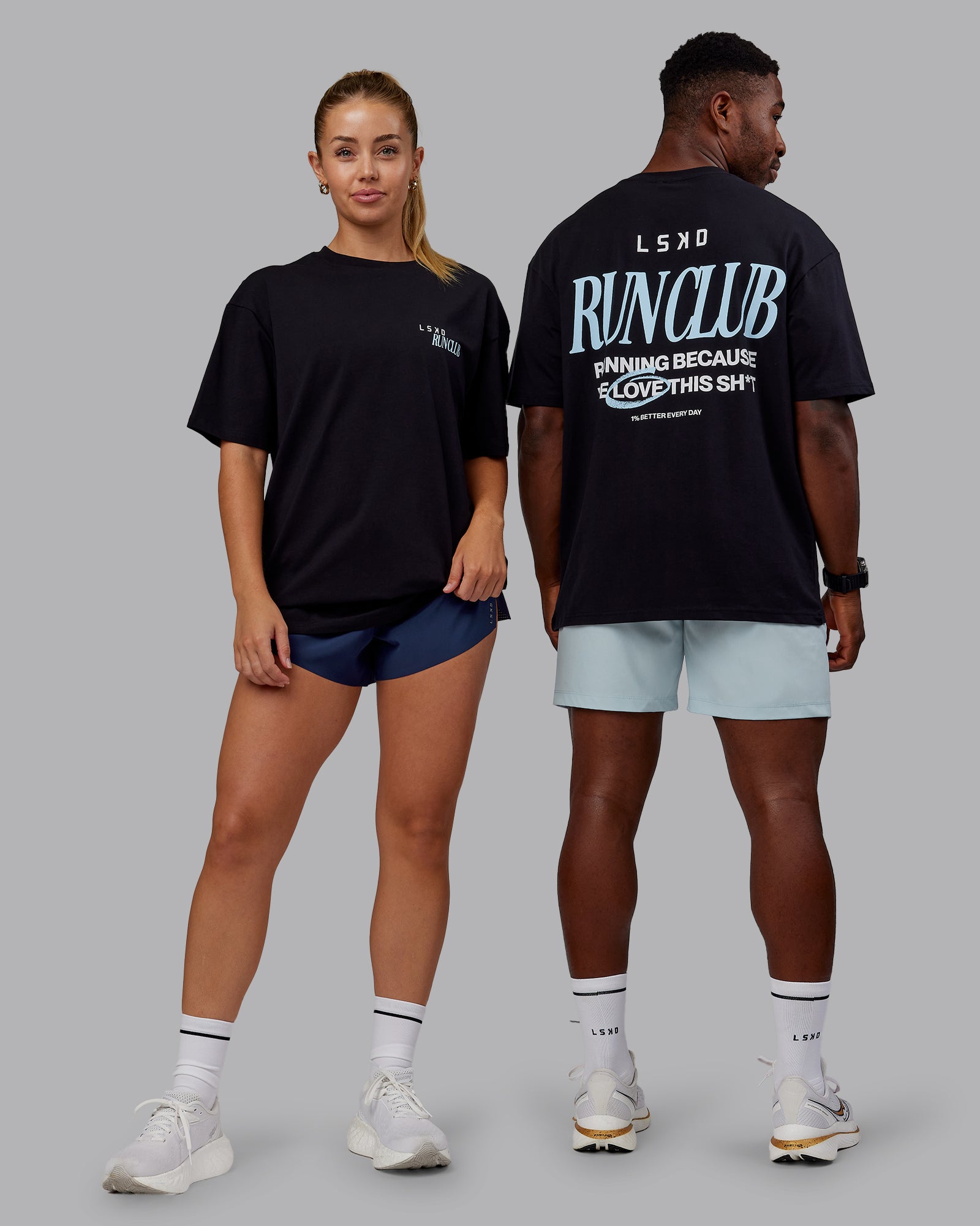 Run Love FLXCotton Oversized Tee - Black-Skyride | LSKD